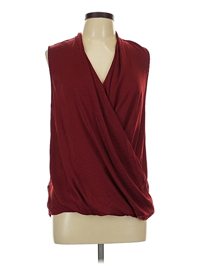 Pre-owned A New Day Sleeveless Blouse In Burgundy