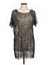 Zara Silver Short Sleeve Top Size M - photo 1