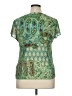 Emma James 100% Polyester Green Short Sleeve Blouse Size 16 (petite) - photo 2