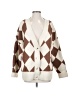 Le Lis Argyle Brown Cardigan Size S - photo 1