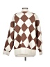 Le Lis Argyle Brown Cardigan Size S - photo 2