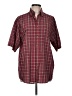 Puritan Plaid Burgundy Red 3/4 Sleeve Blouse Size M - photo 1