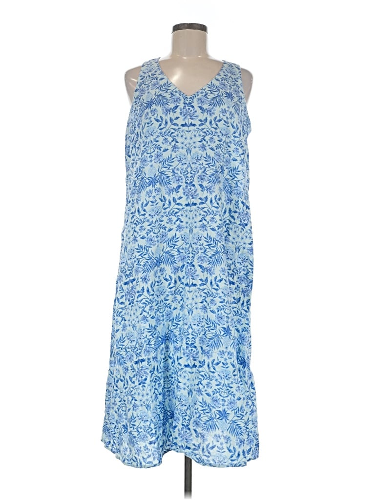 Pre-owned Jjill Casual Dress In Blue