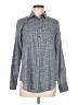 Gap 100% Cotton Print Blue Long Sleeve Button-Down Shirt Size M - photo 1