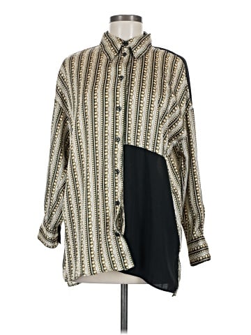Zara Basic Long Sleeve Button-Down Shirt (view 1)