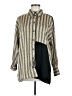 Zara Basic Color Block Green Long Sleeve Button-Down Shirt Size M - photo 1
