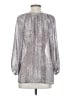 Zoa 100% Polyester Animal Print Gray Silver 3/4 Sleeve T-Shirt Size XS - photo 2