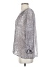 Zoa 100% Polyester Animal Print Gray Silver 3/4 Sleeve T-Shirt Size XS - photo 5
