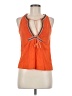 Joie 100% Cotton Orange Sleeveless Blouse Size M - photo 1