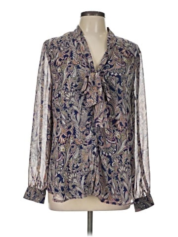 Olivia Grey Long Sleeve Blouse (view 1)