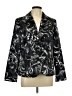 Chico's 100% Polyester Print Black Blazer Size Lg (2) - photo 1