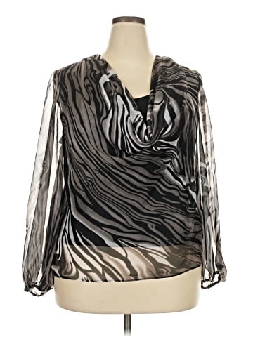 Alex Evenings Long Sleeve Blouse (view 1)