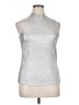 W5 100% Polyester Metallic Silver Sleeveless Top Size XL - photo 1