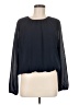 Tommy Hilfiger 100% Polyester Blue Black Long Sleeve Blouse Size M - photo 1