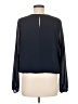 Tommy Hilfiger 100% Polyester Blue Black Long Sleeve Blouse Size M - photo 2