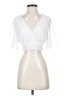 Shein 100% Polyester White Short Sleeve Top Size 4 - photo 1