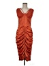PrettyLittleThing 100% Polyester Orange Cocktail Dress Size 8 - photo 1
