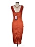 PrettyLittleThing 100% Polyester Orange Cocktail Dress Size 8 - photo 2