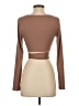Shein Brown Long Sleeve Top Size S - photo 2