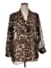 IGIGI Animal Print Brown 3/4 Sleeve Blouse Size 14 - photo 1