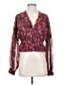 Steve Madden 100% Polyester Burgundy Long Sleeve Blouse Size S - photo 1