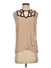 Greylin 100% Polyester Tan Sleeveless Blouse Size S - photo 1