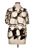 Zara Print Brown Short Sleeve Blouse Size L - photo 1