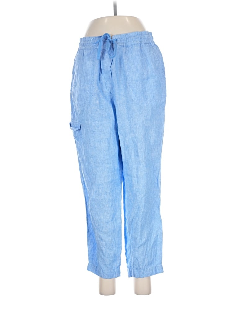 Pre-owned Talbots Linen Pants In Blue