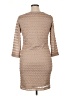 Sharagano Chevron-herringbone Tan Cocktail Dress Size 14 - photo 2