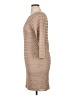 Sharagano Chevron-herringbone Tan Cocktail Dress Size 14 - photo 5