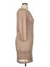 Sharagano Chevron-herringbone Tan Cocktail Dress Size 14 - photo 4