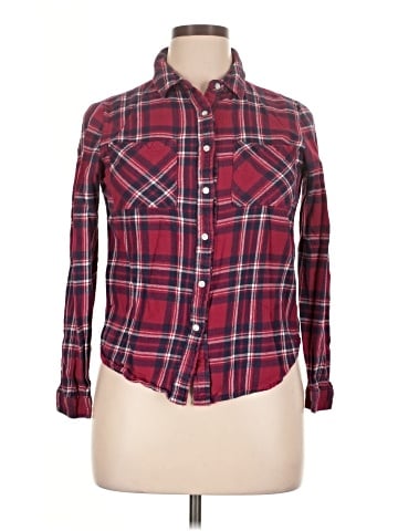 Charlotte Russe Long Sleeve Button-Down Shirt (view 1)