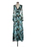Nicholas 100% Silk Teal 3/4 Sleeve Silk Top Size 0 - photo 1
