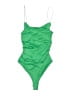 H&M Solid Green One Piece Swimsuit Size S - photo 2
