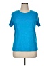 Studio Works 100% Cotton Blue Teal Short Sleeve Top Size XL - photo 1
