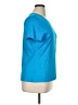 Studio Works 100% Cotton Blue Teal Short Sleeve Top Size XL - photo 4