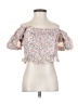 Olivaceous 100% Cotton Pink Short Sleeve Blouse Size S - photo 1
