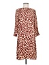 H&M 100% Polyester Animal Print Brown Casual Dress Size 4 - photo 1