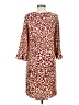 H&M 100% Polyester Animal Print Brown Casual Dress Size 4 - photo 2