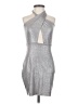 Assorted Brands Metallic Silver Cocktail Dress Size S - photo 1