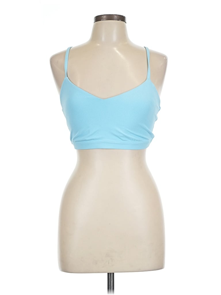 Pre-owned All In Motion Tank Top Blue Strapless Neckline Tops