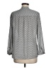 Liz Claiborne 100% Polyester Chevron-herringbone Gray Long Sleeve Blouse Size M - photo 2