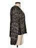 Evereve 100% Polyester Animal Print Black Long Sleeve Blouse Size S - photo 4