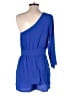 Charlie Jade Solid Blue Romper Size S - photo 2