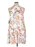 CeCe 100% Rayon Print White Casual Dress Size XL - photo 2