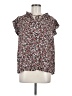 VOY 100% Polyester Brown Short Sleeve Blouse Size M - photo 1