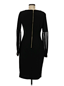 sachin and babi light blue dress Calvin Klein Women's Ribbon Bell-Sleeve Sheath Dress (4, Black/White) main image 1