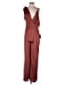 Lulus 100% Polyester Solid Burgundy Jumpsuit Size L - photo 1
