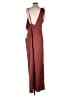 Lulus 100% Polyester Solid Burgundy Jumpsuit Size L - photo 2