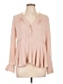 Milly Pink Long Sleeve Silk Top Size 10 - photo 1